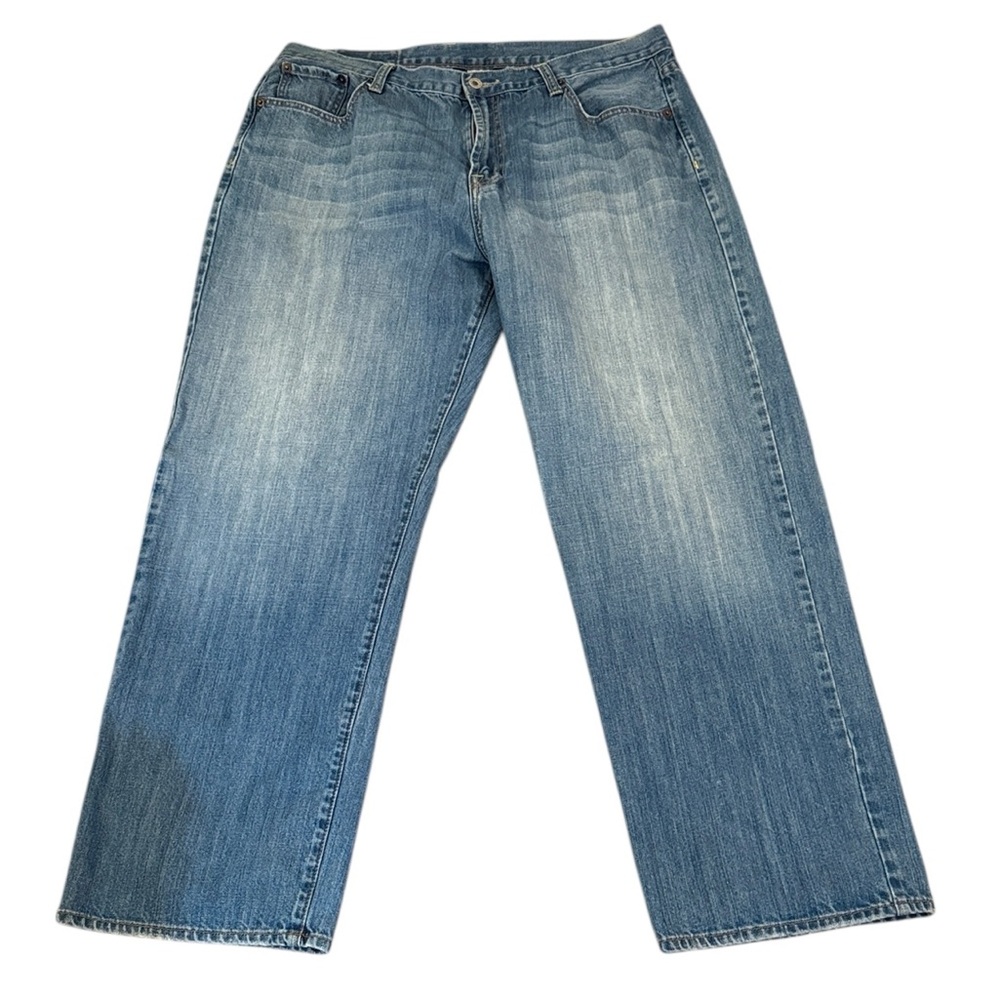 Lucky Brand Straight Leg 165 Relaxed Fit Jeans Medium Blue Fade 5-Pocket 38x31